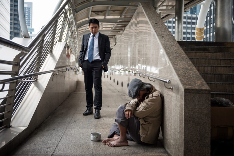 The businessman and the beggar